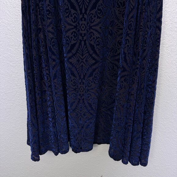 Elhoffer Essentials Dress Womens Large Floral Velvet Burnout Sheer Whimsigoth - Picture 5 of 10